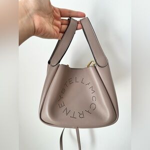 Stella McCartney Logo Faux Leather Top Handle Bag